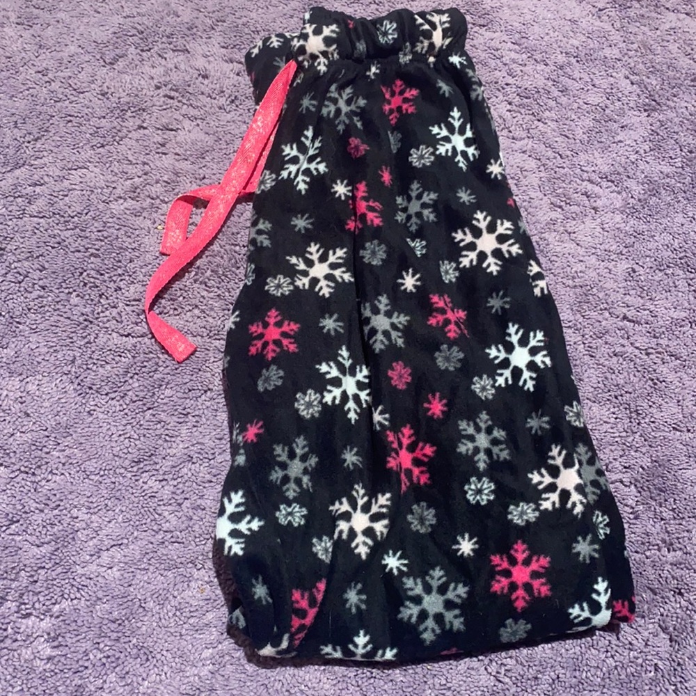 Snow flake fuzzy pajama pant